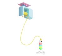 Cat Toy, Teaser Wand, Self Adhesive Ceiling Trainer, Interactive Pet Entertainment Tool 4.72x3.54x1.97 Inches for Chasing Exercise, Fun Play on Balcony, Backyard, Living Room, Home, Birthday Gift