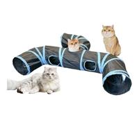 Cat Toy Tunnel, Indoor Interactive Play Tube, Foldable Hideaway Tunnels with Peek Hole for Active Cats, Kittens, and Rabbits, Living Room, Playroom, Bedroom, Pet Corner, Home