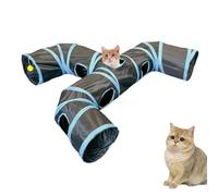 Cat Toy Tunnel, Indoor Kitten Interactive Tunnels Tube Toys, Fun Foldable Pet Hideaway Play Compact Versatile Portable Ideal for Rabbits, Puppy, (51.18x39.37 Inches)