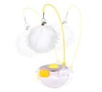 Cat Toy Wand, Interactive Cat Ball Toy, ABS Pet Games for Scratching, Hunting Simulation, Training, Exercise, Mental Stimulation for Indoor and Outdoor Play, Travel, and Climbing, 3.54x2.56x6.3 Inches