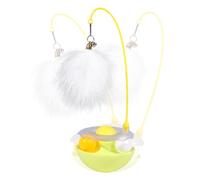 Cat Toy Wand, Interactive Cat Ball Toy, ABS Pet Games for Scratching, Hunting Simulation, Training, Exercise, Mental Stimulation for Indoor and Outdoor Play, Travel, and Climbing, 3.54x2.56x6.3 Inches