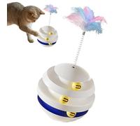 Cat Toy with Ball, Cat Ball Roller Toy, Kitten Puzzle Toy, Dog Enrichment Toy, Cat Entertainment Toy, Turntable Cat Ball, "Interactive Cat Entertainment Toy with Cat Ball Tower and Dog Enrichment Puzz