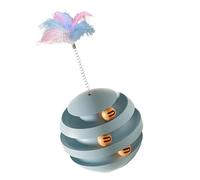 Cat Toy with Ball, Cat Ball Roller Toy, Kitten Puzzle Toy, Dog Enrichment Toy, Cat Entertainment Toy, Turntable Cat Ball, "Interactive Cat Entertainment Toy with Cat Ball Tower and Dog Enrichment Puzz