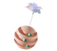 Cat Toy with Ball, Cat Ball Roller Toy, Kitten Puzzle Toy, Dog Enrichment Toy, Cat Entertainment Toy, Turntable Cat Ball, "Interactive Cat Entertainment Toy with Cat Ball Tower and Dog Enrichment Puzz