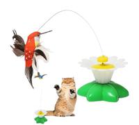 Cat Toys Interactive, ABS 3,15 x 2,2 pulgadas - Smart Butterfly Bird Electric Teaser with 360 ° Rotating Hunting Ejerciser, Mental Estimulation, Boredom Relief | Colgando Bird Cat Toy Indoor Ejercise