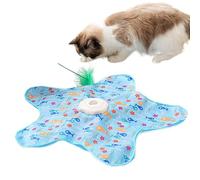Cat Toys Interactive - Star-Shaped Interactive Hunting Cat Toy, 1 Unit Chew-Proof Three Speed Games For Teething Hunting Mental Stimulation Training Climbing, Electric Motorized Pouncing Disk