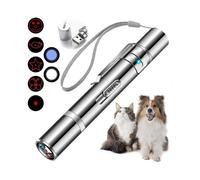 Cat Toys, Laser Pointer with 5 Adjustable Patterns, USB Recharge Laser, Long Range and 3 Modes Training Chaser Interactive Toy, Dog Laser Toy