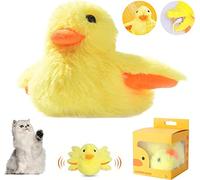 Cat Toys Rechargeable Flapping Duck,High Fidelity Vibration Sounds Floppy Disk Duck cat Toys,Realistic Plush Simulation Mobile cat Toys,USB Rechargeable Indoor Interactive Cat Exercise Toy.