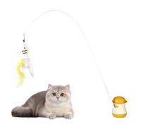 Cat Toys - Self-Play Rotating Teaser Stick, Interactive Multi-Mode Cat Toy with Catnip Balls | Automatic or Handheld Play for Indoor Cats | Fun Self-Entertainment Toy for Home, Couch, Furniture,Travel