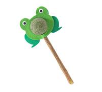Cat Toys With Catnip - Frog Cat Stick Toy Teeth Cleaning Kitten Toys | Frog Cat Chew Toy Cat Sticks | Cat Chew Toy For Pet Aggressive Chewers | Frog Interactive Cat Toy | Teaser Stick Toys Grooming Br