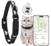 Cat Tracke Collar-Cat GPS Tracker-GPS Tracker para gatos | Android e iOS Universal | Sin tarifa mensual | Impermeable | Funciona con cualquier collar