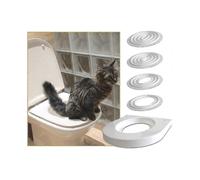Cat Training Kit with Step by Step Guide to Teach Your Feline to Use the Toilet in 5 Easy Stages