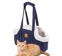 Cat Travel Bag, Pet Carrier Tote Bag, Comfortable Lightweight Functional Transpirable Dog Carrier for Walking, Traveling, Outings, and Car Rides, 38 x 14 x 50,5 cm, Green, Blue, Gris