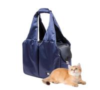 Cat Travel Sling, 39 x 20 x 60 cm, gran capacidad para mascotas Shoulder Bag, transpirable Fabric Carrier, Comfortable Sling Bag for Dogs and Cats, Ideal para viajar, acampar, Red/Blu