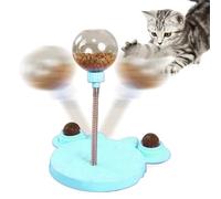 Cat Treat Ball, Interactive Treat Dispenser, Food Puzzle Feeder, Slow Eating Toy, Catnip Infused, for Indoor Cats and Small Dogs, 17x21x24.5cm 200g Pink Blue