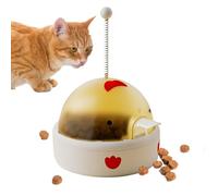 Cat Treat Dispenser Toy, Cat Food Puzzle for Rewarding, Electric Smart Cute Kitten Game with Interactive Motion Link, Feeding Station for Mental Stimulating, Snack Hunting and Indoor Exercising