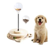 Cat Treat Dispenser, Twist Dog Snack Toy Wood Wood Wood Spring Snack Ball Ball | Juguete De Alimentación De Auto-entretenimiento Interactivo De Gato Interior Y Perro, Bola De Fuga Creativa Para Satisf