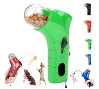 Cat Treat Shooter, Cat and Dog Food Shooter Gun, Pet Food Dispenser Launchers, Dog Food Catapult Pet Launchers, Kitten Puppy Exercise Training Feeder, Food Catapult for Exercise & Play (Green)