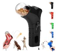 Cat Treat Shooter, Cat and Dog Food Shooter Gun, Pet Food Dispenser Launchers, Dog Food Catapult Pet Launchers, Kitten Puppy Exercise Training Feeder, Food Catapult for Exercise & Play (Black)