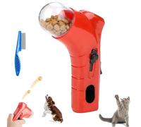 Cat Treat Shooter Gun, Pet Treats Snack Dispenser Toy, Interactive Pet Treat Launcher Gun for Dogs Cats Exercise Training (Red)