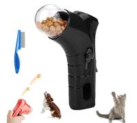 Cat Treat Shooter Gun, Pet Treats Snack Dispenser Toy, Interactive Pet Treat Launcher Gun for Dogs Cats Exercise Training (Black)