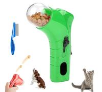 Cat Treat Shooter Gun, Pet Treats Snack Dispenser Toy, Interactive Pet Treat Launcher Gun for Dogs Cats Exercise Training (Green)