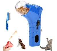 Cat Treat Shooter Gun, Pet Treats Snack Dispenser Toy, Interactive Pet Treat Launcher Gun for Dogs Cats Exercise Training (Blue)