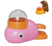 Cat Treat Slot Machine, Cat Slot Machine Treat Dispenser, Anti Gulping Cats Treat Puzzle Treats Dispenser with Button, IQ Training and Exercise, Slow Feeder Toy for Cats (Purple)