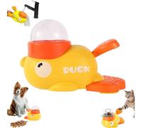 Cat treat Slot Machine,Cat Slot Machine Treat Dispenser with 3 Outlet Sizes,Pedal-Activated Anti-Gulping Duck-Shaped 2-in-1 Interactive Dog Slow Feeder Puzzle Toy,IQ Training & Mental Enrichment