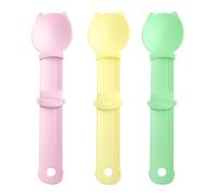 Cat Treat Spoon,Treat Feeding Squeeze Spoon,Practical Pet Treat Dispenser,Non-Stick,Cat Feeder,Cat Food Spoon for Liquid Snack with Hanging Hole,Lickable Cat Spoon Convenient Squeeze up,3 Colors