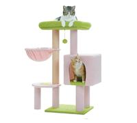 Cat Tree, Estructura de Madera for Gatos, Nido, árbol de Cactus Integrado, Juguetes,Parts(TD36 Pink)