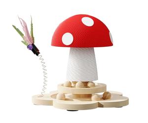Cat Tree - Mushroom Sisal, 120cm Interactive Climbing Tower with Non Slip Base, Sturdy Cats Furniture, Snug Kitten Enrichment, Couch Door for Kittens Indoor Pet Furniture Door Couch Use
