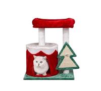 Cat Tree, Torre de árbol de Navidad for Gatos de Interior. Torre de Escalada de Varios Niveles con condominios, Perchas Superiores, Hamaca y Postes rascadores de sisal.,for Kittens(Simple-One Level)