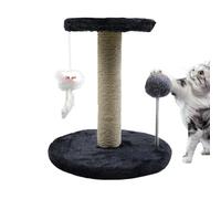 Cat Tree Tower, Large Cat Scratching Post, Interactive Pet Activity Tree with Feather & Spring Ball, Tilt Protection for Large Cats and Kittens, Large Cat Tree Tower, Cat Scratching Post with Feather