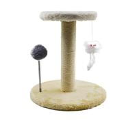 Cat Tree Tower Plush Spring Ball - Cat Scratch Toy with Scratching Post To