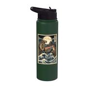 Cat Trex Monster Battle, divertido amante de los dinosaurios Stainless Steel Insulated Water Bottle
