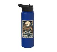 Cat Trex Monster Battle, divertido amante de los dinosaurios Stainless Steel Insulated Water Bottle