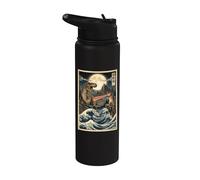 Cat Trex Monster Battle, divertido amante de los dinosaurios Stainless Steel Insulated Water Bottle