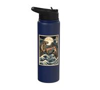 Cat Trex Monster Battle, divertido amante de los dinosaurios Stainless Steel Insulated Water Bottle