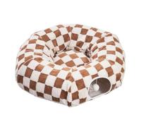 Cat Tunnel Bed - Detachable Washable Pet Nest, Soft Donut Toy Tunnel with Soft Cushion, Indoor Sleeping Bed for Kitten Puppy Small Dog Cat for Bedroom Living Room Balcony Dorm Winter