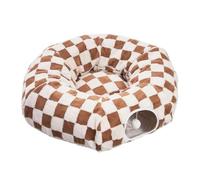 Cat Tunnel Bed - Fabric Canvas 86x86x26cm | Pet Nest, Detachable Washable Cat Donut Toy | Indoor Sleeping Bed For Kitten Puppy Small Animal Dog In Bedroom Living Room Apartment Dormitory Winter