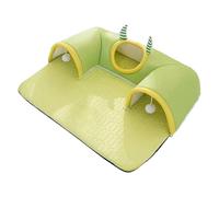 Cat Tunnel Bed - Sleeping Pad for Interactive Play and Rest with Pet Enrichment Function for Kittens, Puppies, Bunnies, Small Animals, Indoor Use, Comfortable Summer Winter Cushion