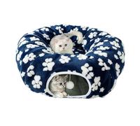 Cat Tunnel Bed Soft Large Foldable Warm with Toy Ball Pet Supplies | Round Cat Tunnel Kitten Bed for Puppy Bunny Pet Animal Indoor Floor Home Living Room Bedroom Balcony Corner