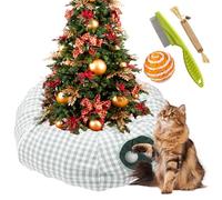 Cat Tunnel Bed Under Christmas Tree, Cat Tunnel Christmas Tree Skirt, Cat Christmas Tree Tunnel, Cat Tunnel for Christmas Tree, Christmas Cat Tunnel Tree Skirt for Cat Dogs (Green)