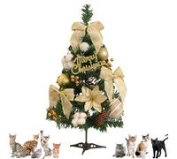 Cat Tunnel Christmas Tree Skirt,Foldable Multi-Functional Cat Tunnel for Under Christmas Tree,Cat Play Tunnel with Washable Soft Plush Mat,Indoor Cat Cave for Small Medium Large Cat,Puppy,Rabbit