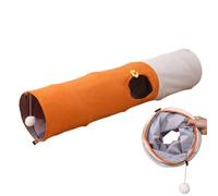 Cat Tunnel, Foldable Cat Play Tunnel with Ball Toy, Scratch-Resistant Mental Enrichment Tent for Indoor Pets Training Tool, Perfect for Living Room, Exercise, Playtime, Entertainment