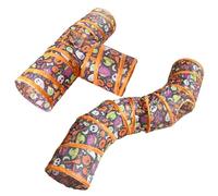 Cat Tunnel - Halloween Kitten Toy Tunnel Hideouts | Foldable Fun Tube Tent | Poliéster Three-Way Oro S-wáy for Puppy Bunny Ferrets Hamster Rabbit Small Animals Cave Interactive Pet Hideaways