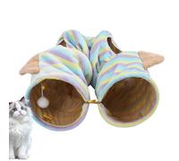 Cat Tunnel - Large Foldable Colorful Play Tube for Kitten Chasing, Small Animal Fun with Interactive -and-Rest Function, Pet Activity Tunnel for Parties and Birthdays, Soft Fabric, Portable Home