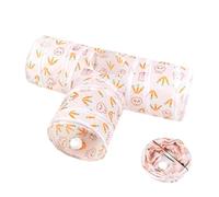 Cat Tunnel Toy, Foldable Tunnel Tube for Kitten, Fashionable Stylish Folding Pet Cat Peek Hole Toys, Designed with Cut-Out Holes for Pets 29.53x9.84x9.84 Inches