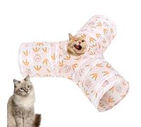 Cat Tunnel Toy, Foldable Tunnel Tube for Kitten, Fashionable Stylish Folding Pet Cat Peek Hole Toys, Designed with Cut-Out Holes for Pets 29.53x9.84x9.84 Inches